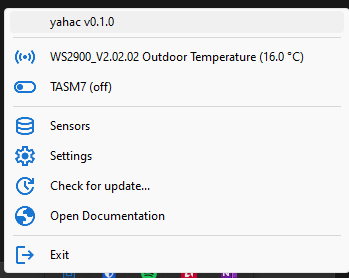 yahac in tray Icon